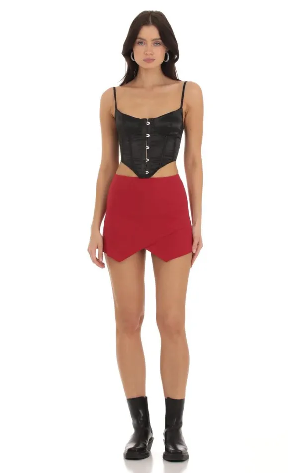 Asymmetric Skort Rust Women LUCY IN THE SKY Skirts Asymmetric Skort Rust Women LUCY IN THE SKY Skirts