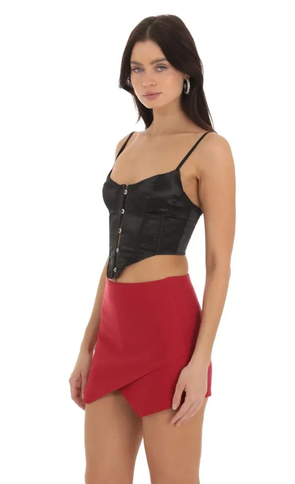 Asymmetric Skort Rust Women LUCY IN THE SKY Skirts Asymmetric Skort Rust Women LUCY IN THE SKY Skirts