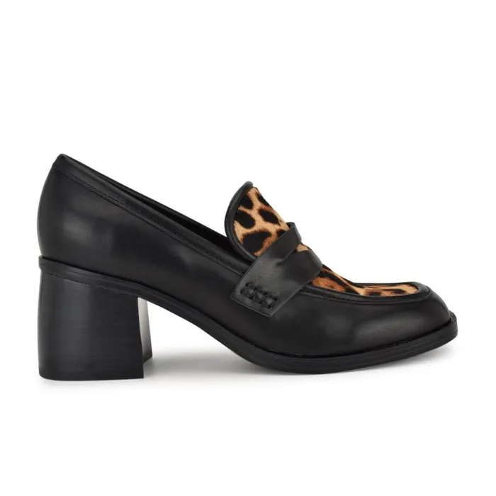 Avalia Heeled Loafers Blackleopard Women Nine West Heels