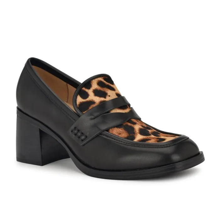 Avalia Heeled Loafers Blackleopard Women Nine West Heels