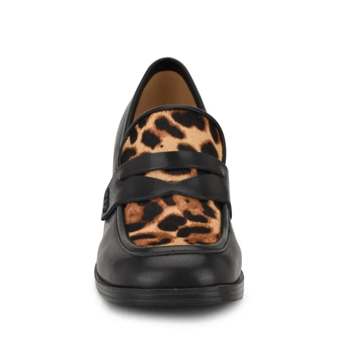 Avalia Heeled Loafers Blackleopard Women Nine West Heels