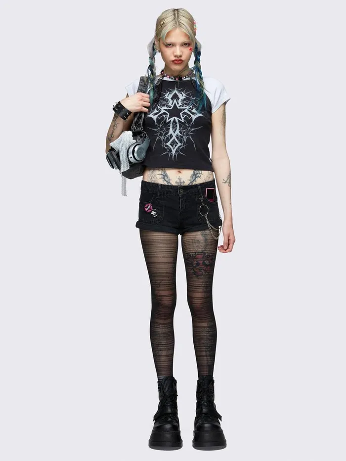 Avery Y2k Denim Hot Pants Women Minga London Bottoms Avery Y2k Denim Hot Pants Women Minga London Bottoms