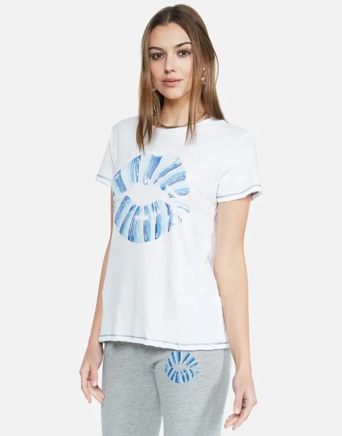 Aviana Ombre Lip White Women Lauren Moshi Short Sleeve