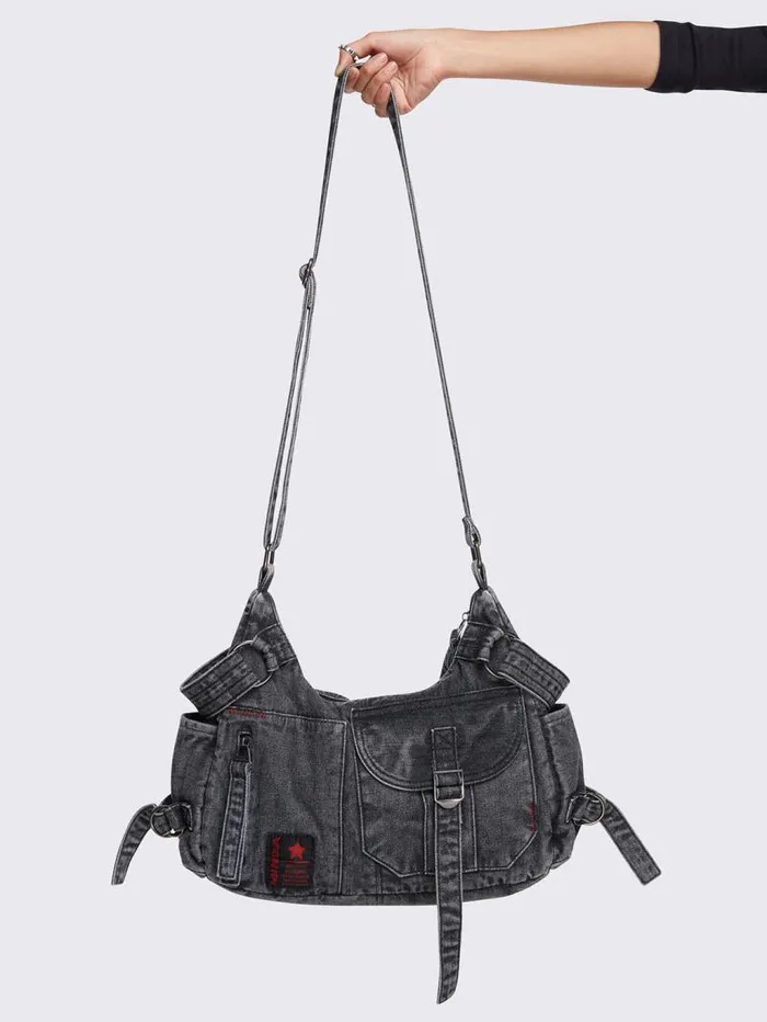 Ayla Denim Crossbody Bag Women Minga London Bags