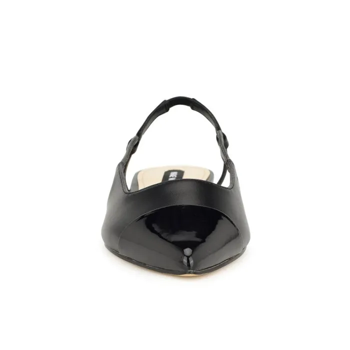 Babee Pointy Cap Toe Flat Slingbacks Black Women Nine West Flats Babee Pointy Cap Toe Flat Slingbacks Black Women Nine West Flats