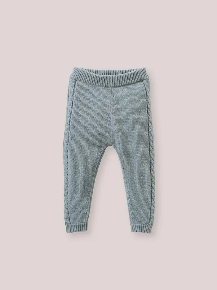 Baby Baby Girl Cyrillus Knit Leggings Vert De Gris