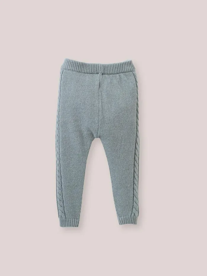 Baby Baby Girl Cyrillus Knit Leggings Vert De Gris