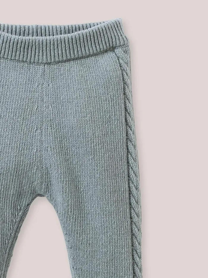 Baby Baby Girl Cyrillus Knit Leggings Vert De Gris