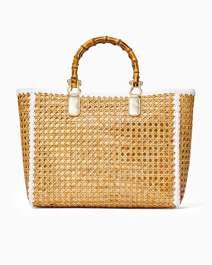 Bags WomenHome and Gifts Lilly Pulitzer Greydon Cane Tote Natural