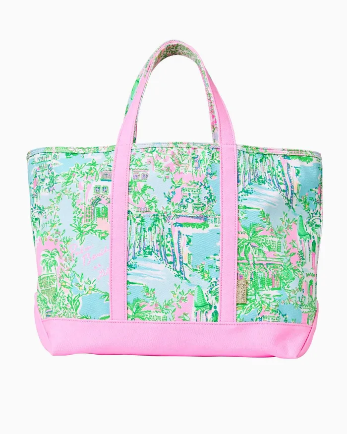 Bags WomenHome and Gifts Lilly Pulitzer Mercato Tote Multi Lilly Loves Palm Beach