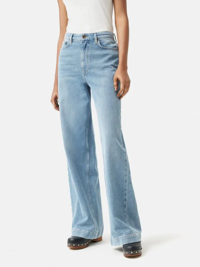Balfour Long Wide Leg Jean Light Blue Wash Women Jigsaw Trousers