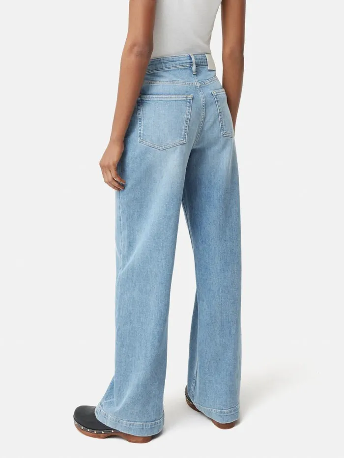Balfour Long Wide Leg Jean Light Blue Wash Women Jigsaw Trousers