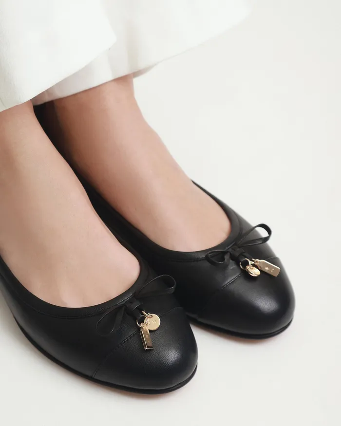 BALLET jomercer Women Hermione dress flats black leather
