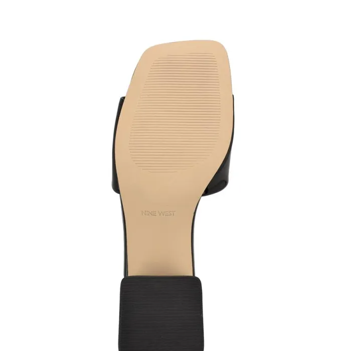 Bamsy Block Heel Slide Sandals Black Patent Women Nine West Sandals Bamsy Block Heel Slide Sandals Black Patent Women Nine West Sandals