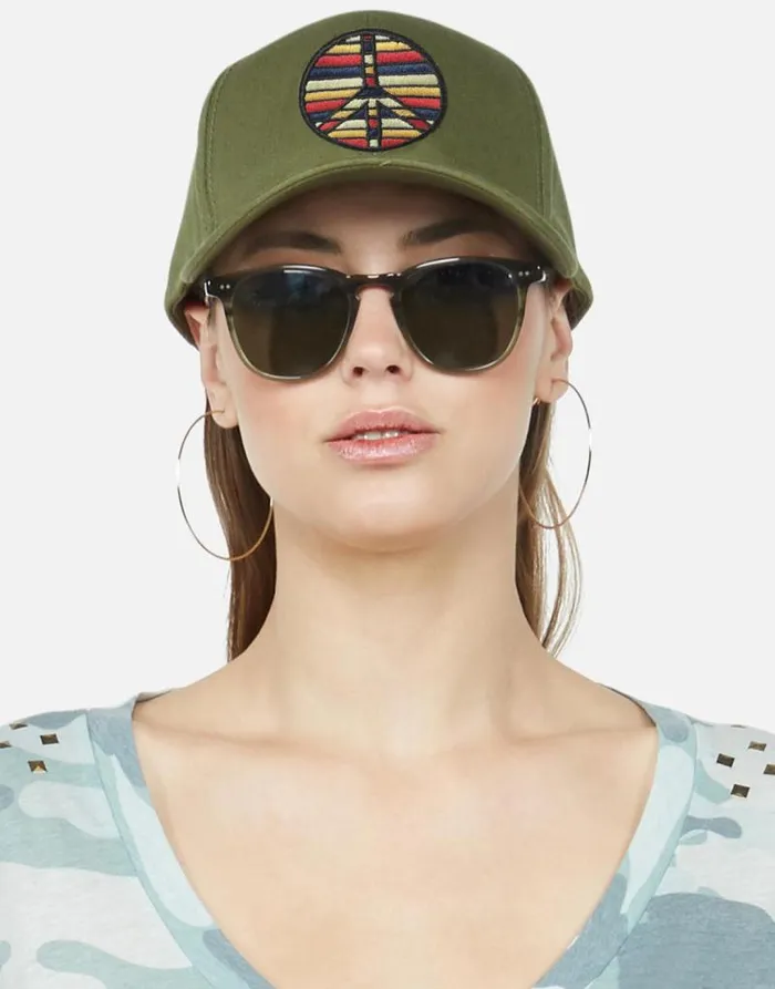 Bay Rainbow Stripe Peace Military Women Lauren Moshi Hats