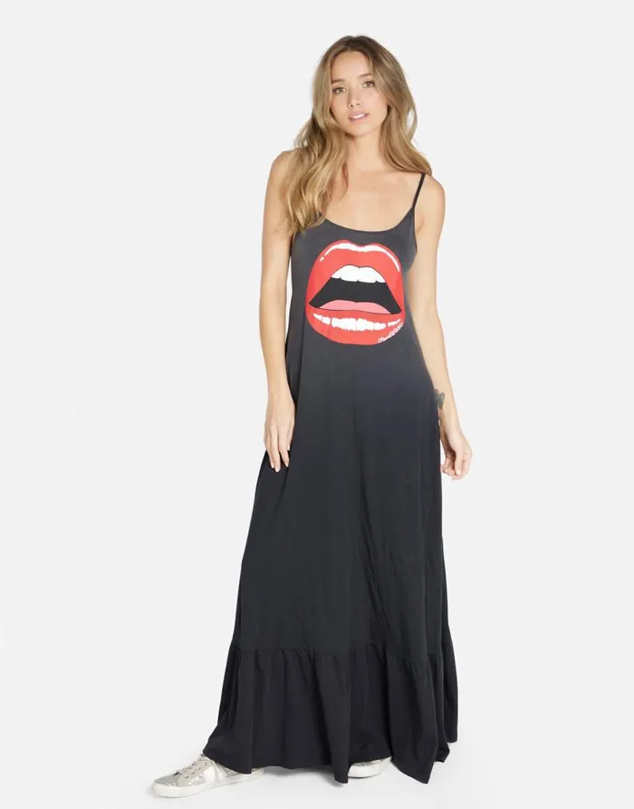 Beatrix Red Open Lip Jet Black Ombre Women Lauren Moshi Dresses