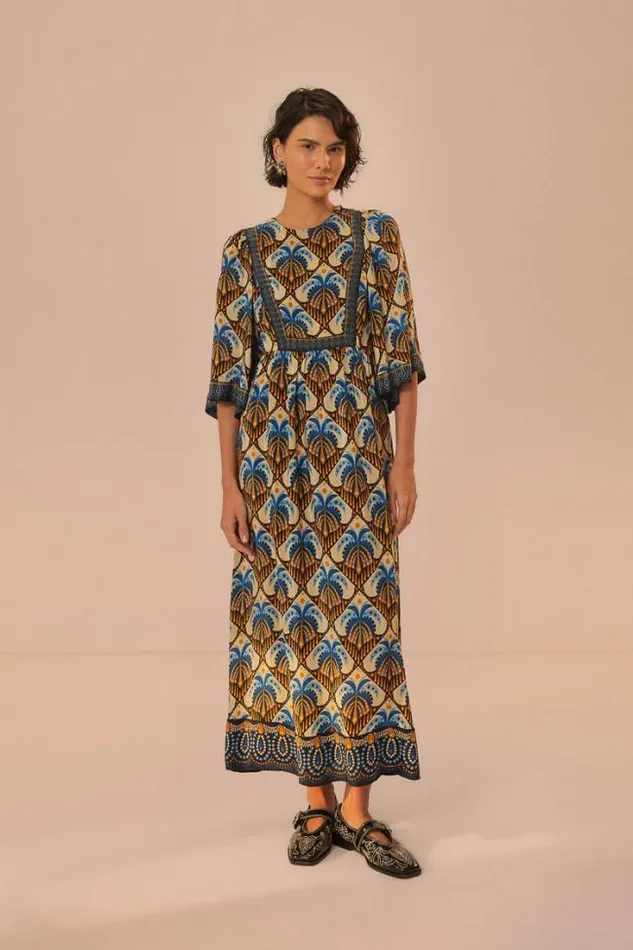 Beige Cocopalm Maxi Dress Women FARM Rio Maxi Dresses