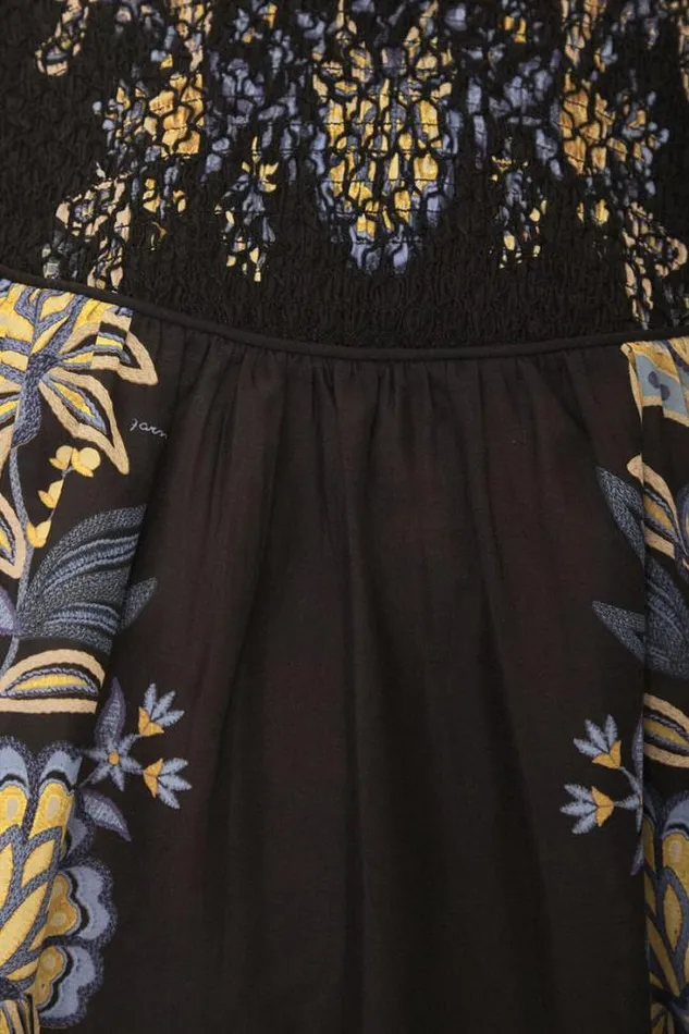Black Stitched Garden Blouse Women FARM Rio Blouses