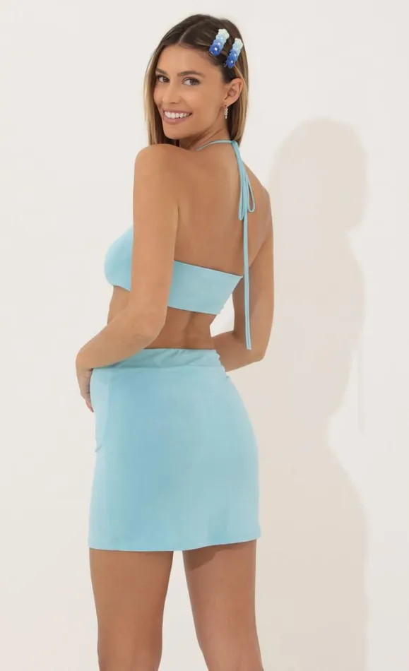 Bodycon Dress Blue Women LUCY IN THE SKY Mini Dresses