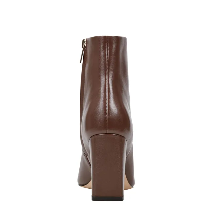 Booties Yanara Heeled Bootie Dark Brown Leather 8211 Marc Fisher Women