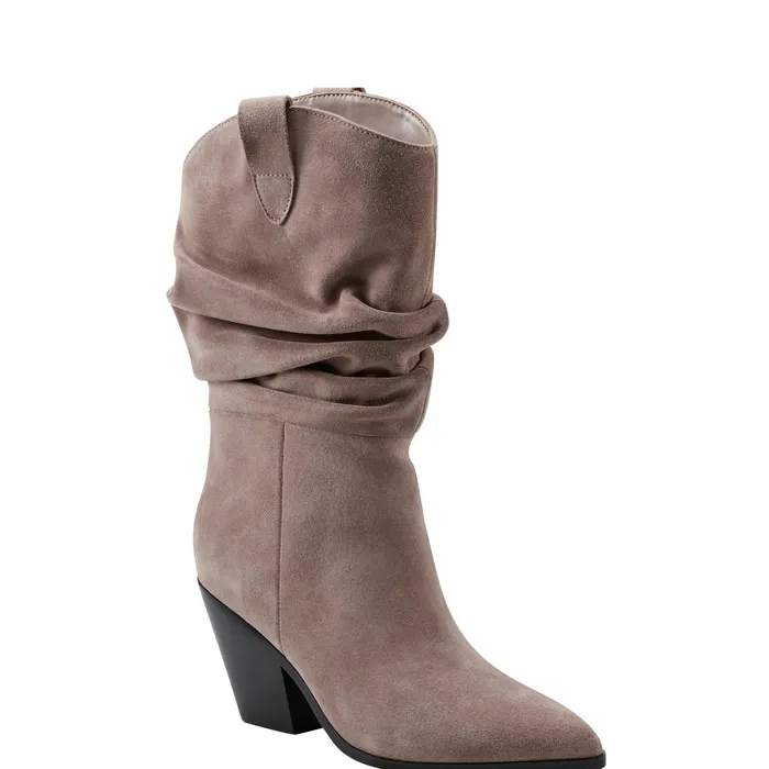 Boots and Booties Myleea Slouchy Boot Natural Suede 8211 Marc Fisher Women