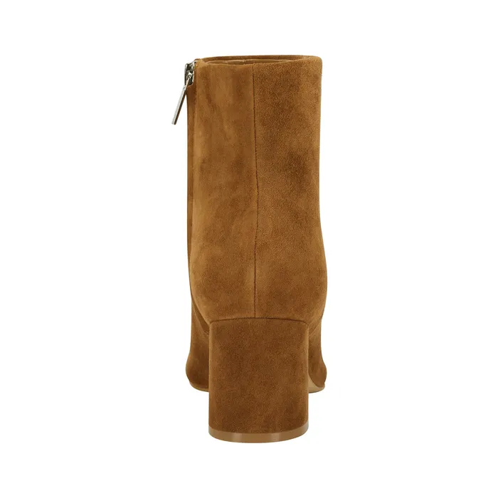 Boots and Booties Women Marc Fisher Jarli Pointy Ankle Bootie Brown Suede