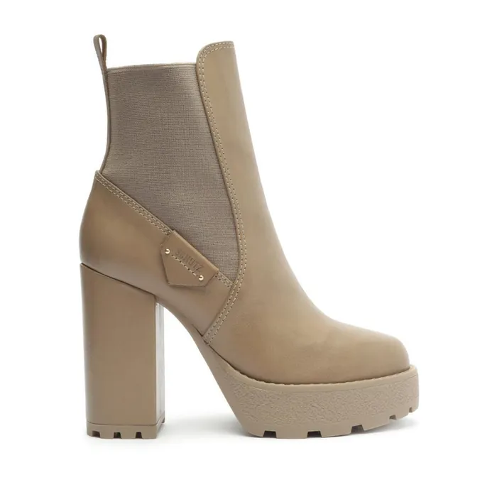 Boots Billie Platform Leather Bootie Mocaccino Schutz Shoes Booties