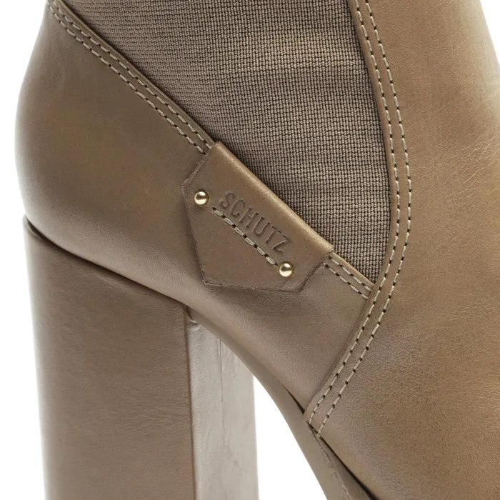 Boots Billie Platform Leather Bootie Mocaccino Schutz Shoes Booties