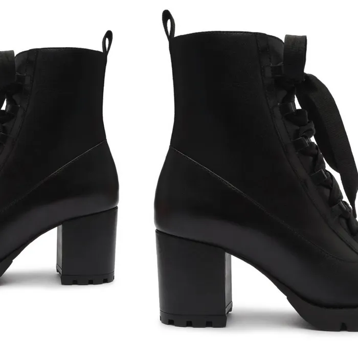 Boots Kaile Mid Leather Bootie Black Schutz Shoes Booties