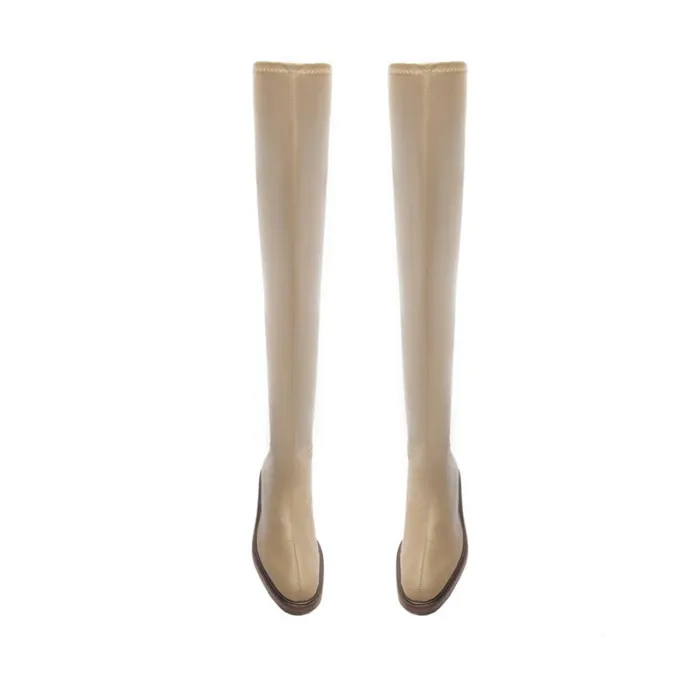 Boots Kaolin Over The Knee Leather Boot Mocaccino Schutz Shoes Boots