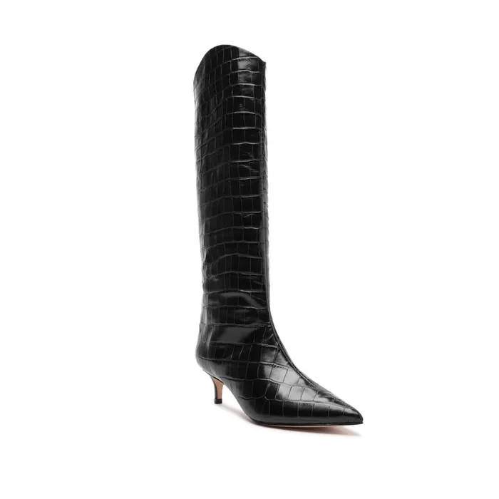 Boots Maryana Lo CrocodileEmbossed Leather Boot Black Schutz Shoes Boots Boots Maryana Lo CrocodileEmbossed Leather Boot Black Schutz Shoes Boots