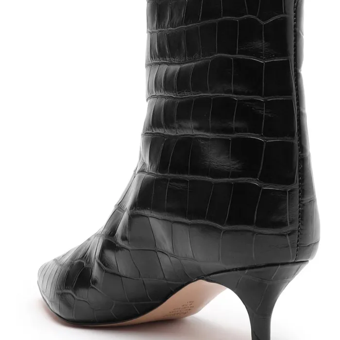 Boots Maryana Lo CrocodileEmbossed Leather Boot Black Schutz Shoes Boots Boots Maryana Lo CrocodileEmbossed Leather Boot Black Schutz Shoes Boots