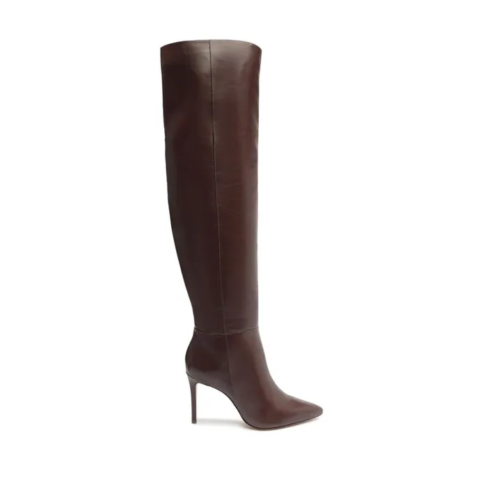 Boots Mikki Over The Knee Leather Boot Dark Chocolate Schutz Shoes Boots