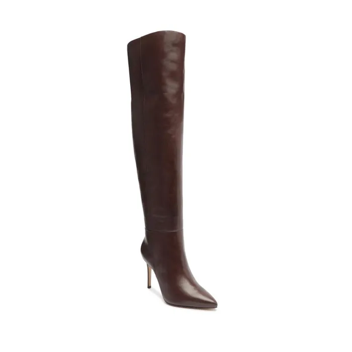 Boots Mikki Over The Knee Leather Boot Dark Chocolate Schutz Shoes Boots
