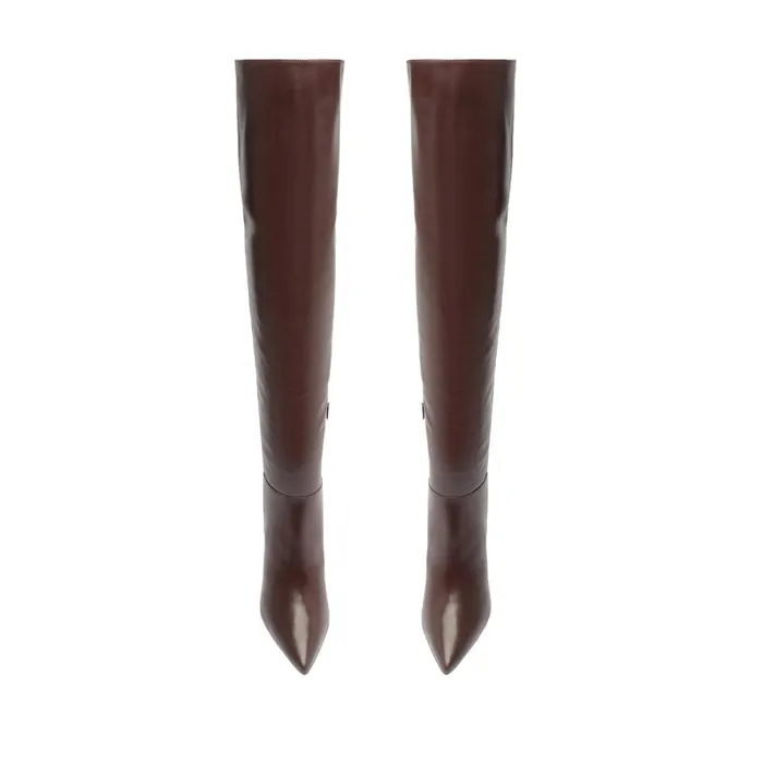 Boots Mikki Over The Knee Leather Boot Dark Chocolate Schutz Shoes Boots