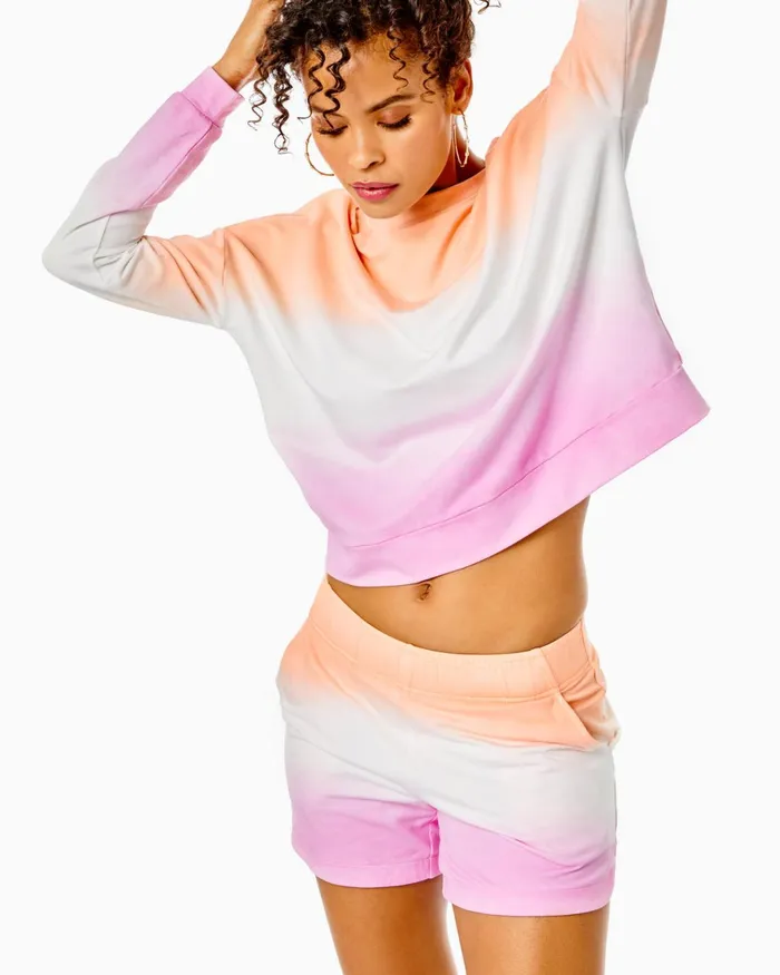 Bottoms WomenHome and Gifts Lilly Pulitzer 5034 Kylar Knit Short Cantaloupe Dip Dye Bottoms WomenHome and Gifts Lilly Pulitzer 5034 Kylar Knit Short Cantaloupe Dip Dye