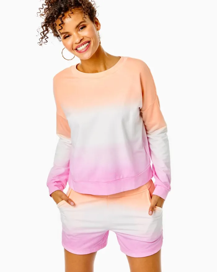 Bottoms WomenHome and Gifts Lilly Pulitzer 5034 Kylar Knit Short Cantaloupe Dip Dye Bottoms WomenHome and Gifts Lilly Pulitzer 5034 Kylar Knit Short Cantaloupe Dip Dye