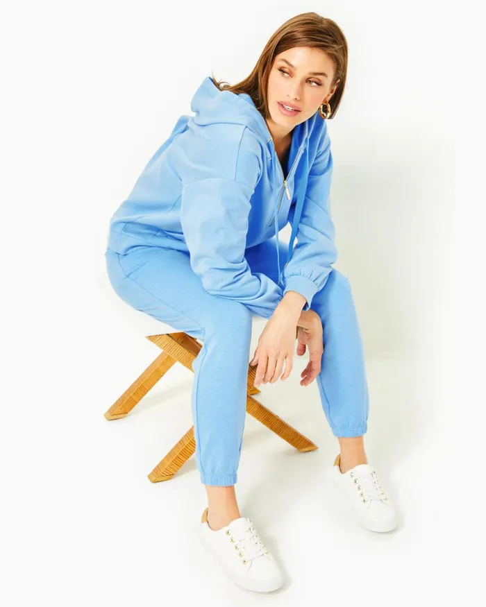 Bottoms Women Lilly Pulitzer 28034 Mallie Knit Pant Heathered Frenchie Blue Bottoms Women Lilly Pulitzer 28034 Mallie Knit Pant Heathered Frenchie Blue