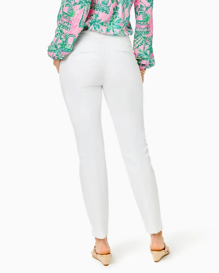 Bottoms Women Lilly Pulitzer 29034 Kelly Textured Ankle Length Skinny Pant Resort White Bottoms Women Lilly Pulitzer 29034 Kelly Textured Ankle Length Skinny Pant Resort White