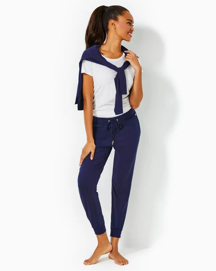 Bottoms Women Lilly Pulitzer UPF 50 27034 Lillabeth Pant True Navy