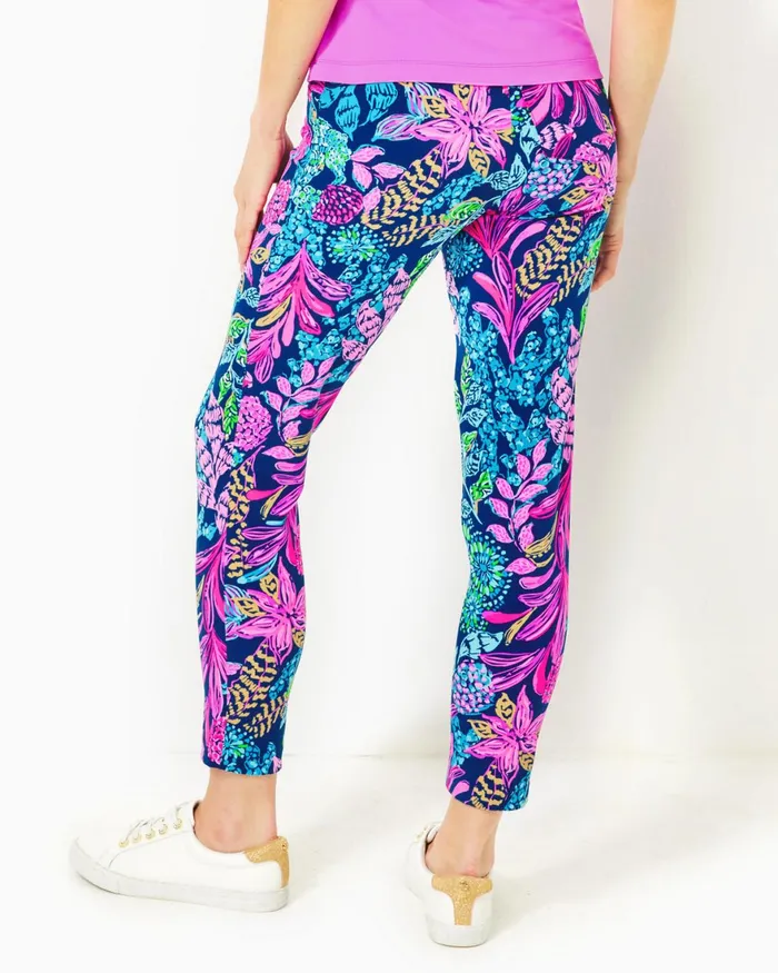 Bottoms Women Lilly Pulitzer UPF 50 Luxletic 28034 Corso Pant Aegean Navy Calypso Coast Golf