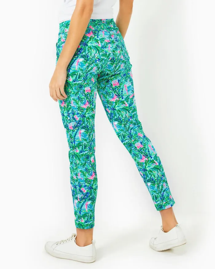 Bottoms Women Lilly Pulitzer UPF 50 Luxletic 28034 Corso Pant Blue Horizon Par Fection Golf