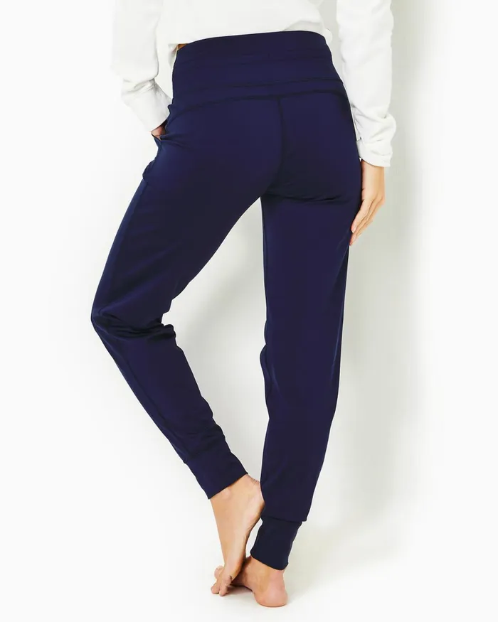 Bottoms Women Lilly Pulitzer UPF 50 Luxletic 28034 Island Jogger True Navy