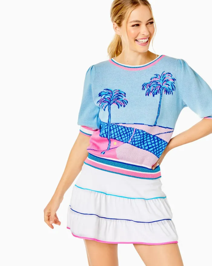 Bottoms Women Lilly Pulitzer UPF 50 Luxletic 5034 Frazer Short Resort White