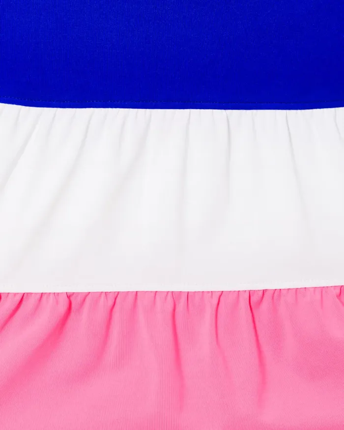 Bottoms Women Lilly Pulitzer UPF 50 Luxletic Peachy Skort Blue Grotto Skort Colorblock