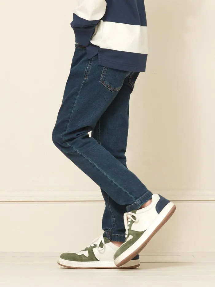Boys Clothing Cyrillus StraightLeg Jeans 6399 Bleu Fonce Uni