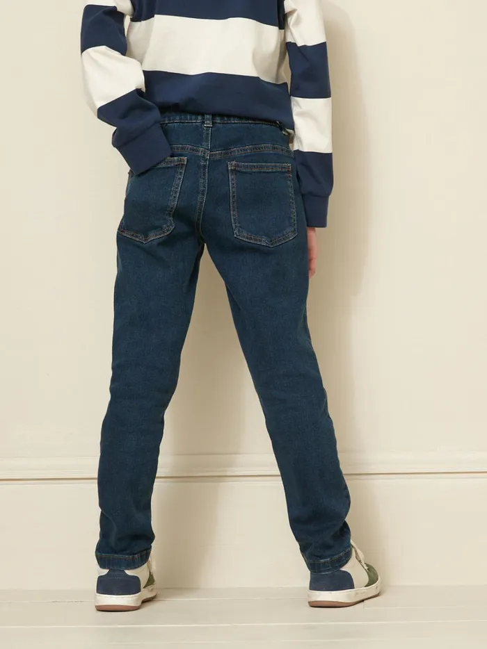 Boys Clothing Cyrillus StraightLeg Jeans 6399 Bleu Fonce Uni