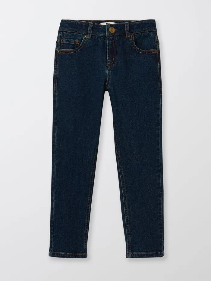 Boys Clothing Cyrillus StraightLeg Jeans 6399 Bleu Fonce Uni