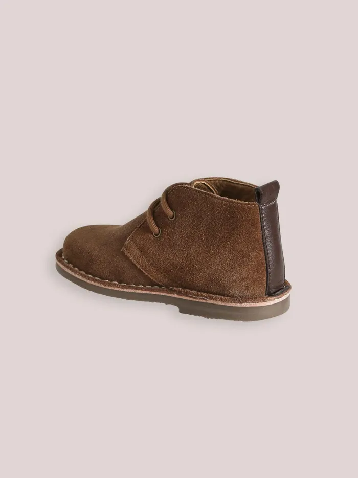 Boys Shoes Cyrillus Leather Desert Boots Taupe