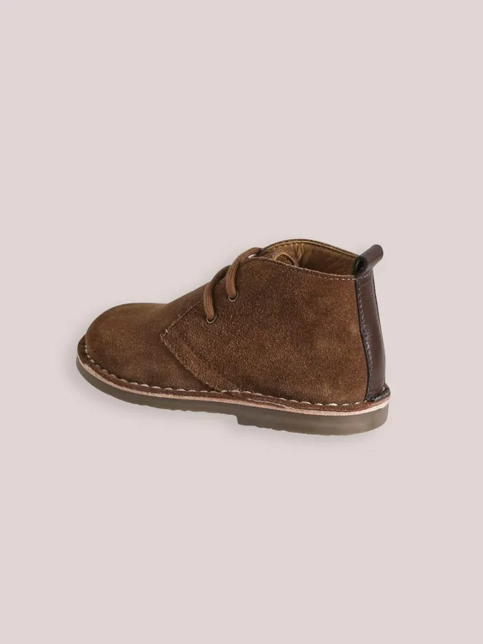 Boys Shoes Cyrillus Leather Desert Boots Taupe